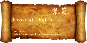 Navratyil Rella névjegykártya